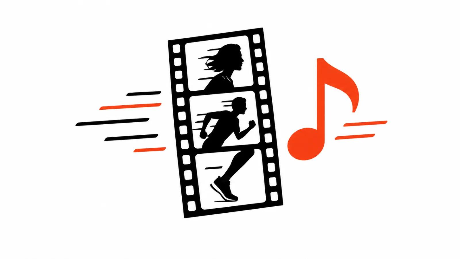 A vertical frame and a music note: an AI video edit cut to the beat