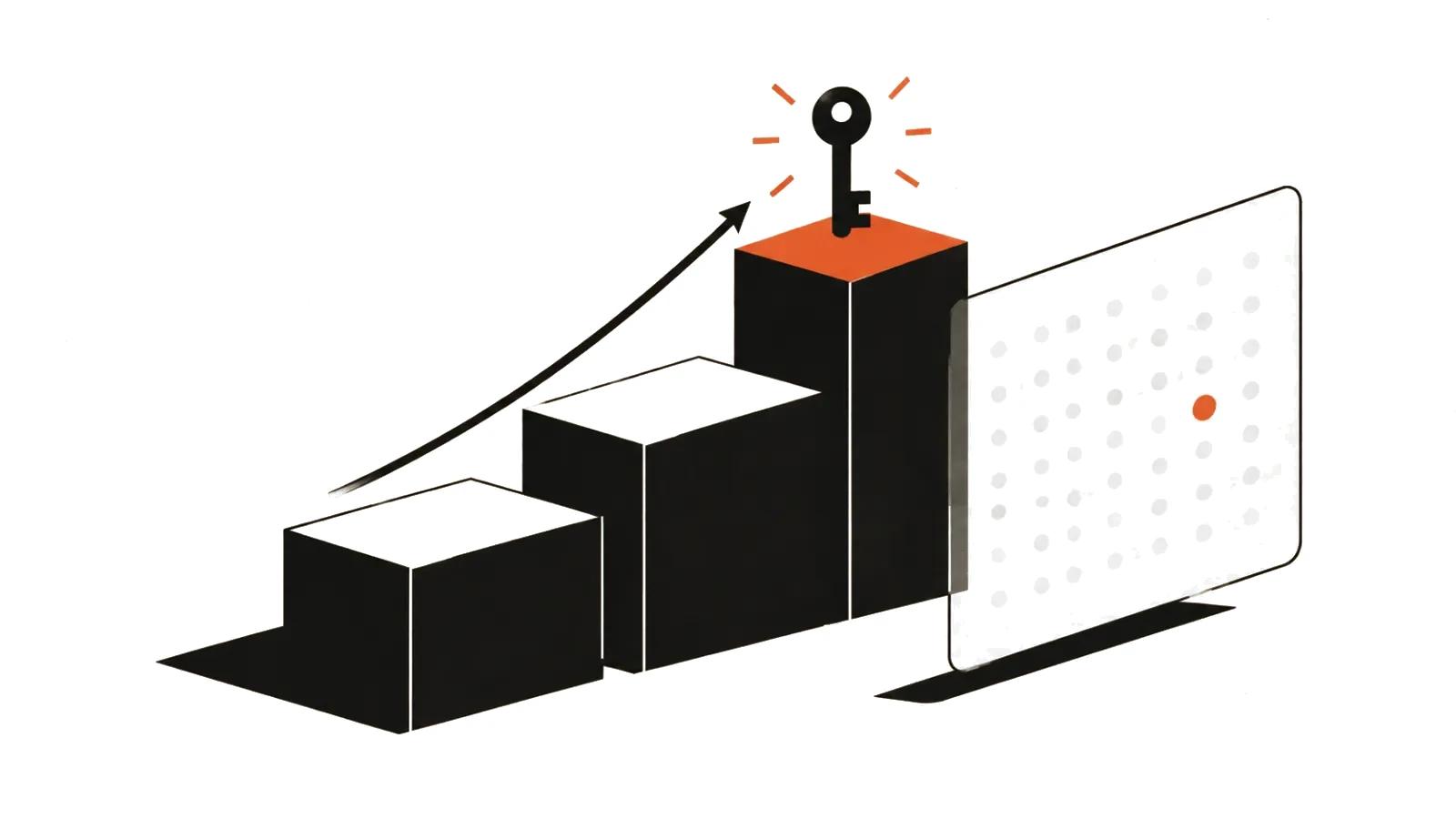Subscription tiers as steps toward access, a screen with an invisible watermark beside them