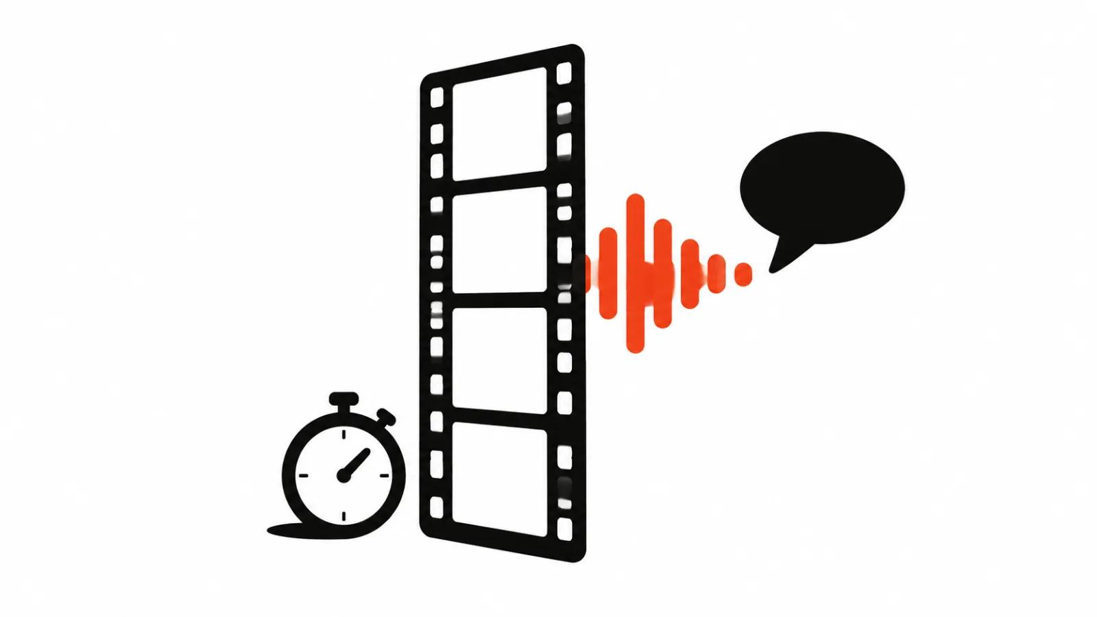 A vertical frame with a sound wave and a stopwatch: short clips with audio in Grok Imagine