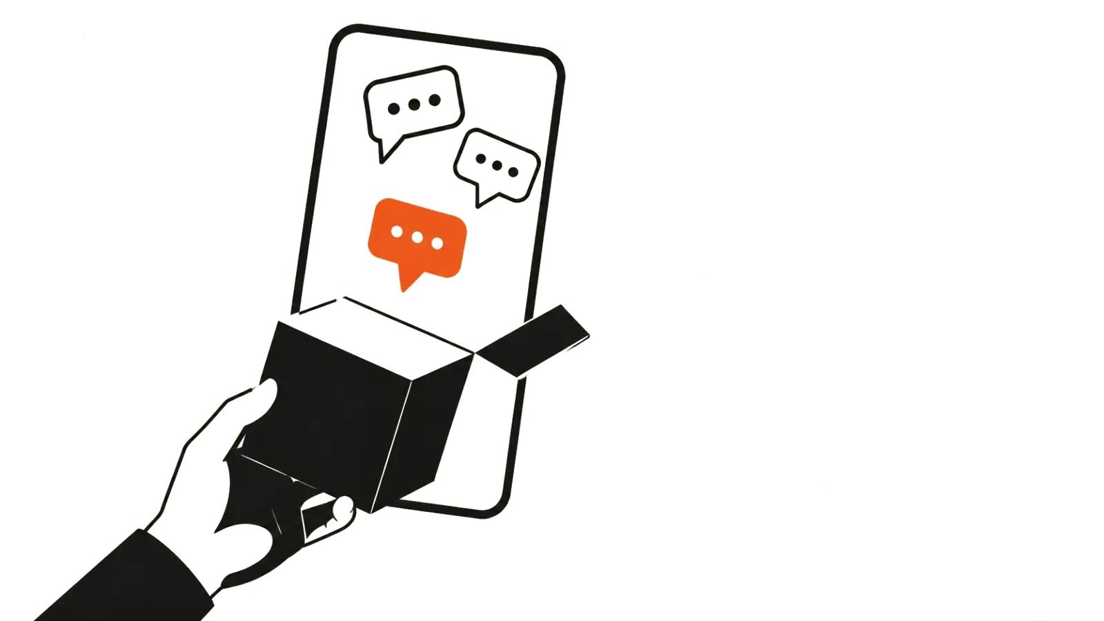 UGC content: a person films a product unboxing on a phone while reviews leave the frame