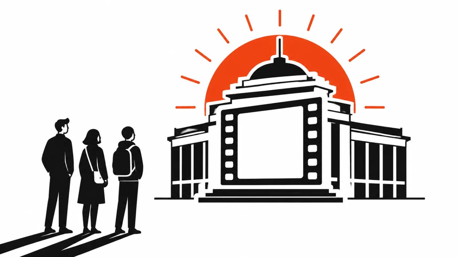 A company building framed with a halo around it: a brand video works on reputation